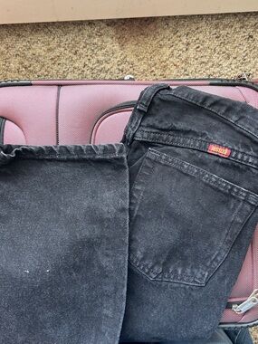 Rustler Men’s Straight Leg Black Denim Jeans